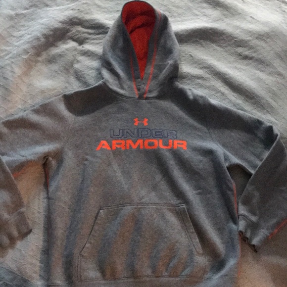 Grey and orange under armour hoodie - Picture 1 of 3